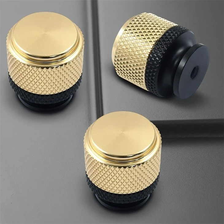 Brushed Gold Knobs for Cabinets (6)